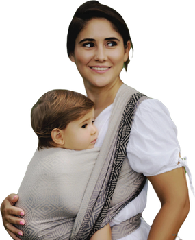 Woven wrap Little Frog - Tencel Smokey Cube