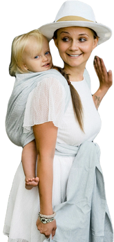 Woven wrap Little Frog - Linen Silver Wildness