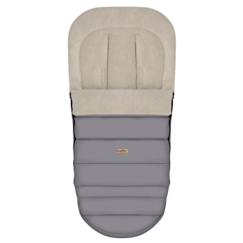 Zaffiro - Aspen iGrow Winter Footmuff with Premium Sheep Wool Steel Grey