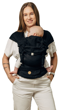 LennyHybrid Half Buckle Carrier - Basic Line Little Herringbone Ebony Black