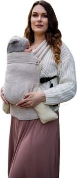 Qusy carrier / Linen Marshmallow - adjustable ergonomic carrier 