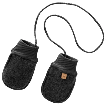 Zaffiro - Children's Mittens - Anthracite Premium Wool 0-12m