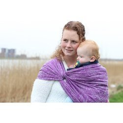 Woven wrap Yaro Elvish Purple Silver Tencel Wool