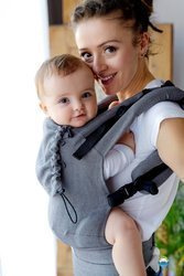 Baby carrier Little Frog - Graphit Herringbone