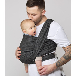 Woven wrap Zaffiro - Be Close Graphite Leaves