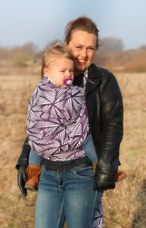 Woven Wrap Yaro Magnetic Contra Indigo White Wool Tussah