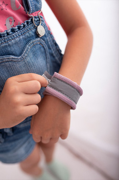 Kinder Hop Reflective wristband Flash - Pink