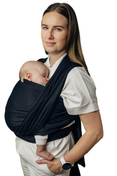 Basic Line Baby Sling Lenny Lamb - Little Herringbone Black Ebony