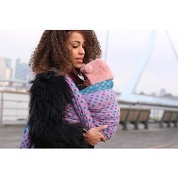 Woven wrap Yaro Polka Dot Ultra Petrol Pink Glam