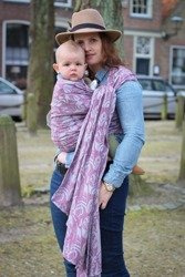 Woven wrap Yaro Four Winds Silver Cassis Wrap