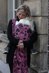 Woven wrap Yaro Hearts Contra Black Rose Glam