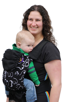 Half Buckle Yaro Slings - Nosidełko hybrydowe Yaro Slings - Flex Back Panel Boobs Contra BW