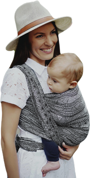 Woven wrap Little Frog - Carbon Harmony