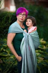 Woven wrap EverySlings Sweetheart Green Bizzare