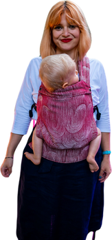 Qusy carrier / Sand Stories Polka Tencel - adjustable ergonomic carrier 