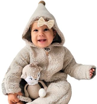 Zaffiro - Woolen Romper Suit - Wool Lamb Beige