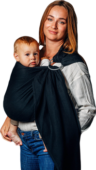 Basic Line LennyLamb Ring Sling - Little Herrinbone Black Ebony