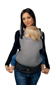 LennyLamb Baby carrier: LennyUpGrade: Litte Herringbone Ombre Grey