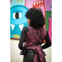 Woven wrap Yaro Ava Black Rose Linen Organic