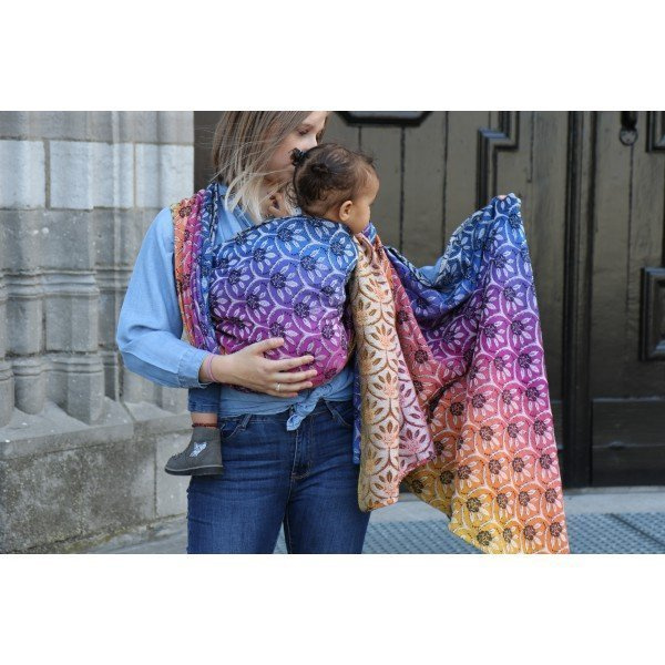 Woven wrap Yaro Bloom Duo Havana Grad BW Tencel Seacell Woven wraps