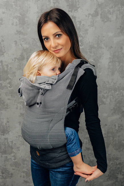 Baby carrier LennyLamb - Little Herringbone Ombre Grey