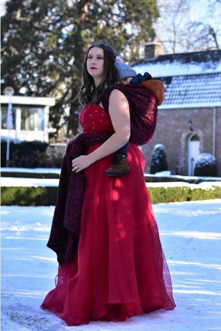 Chusta tkana Yaro Sling - Roses Duo Red Black Glam Wrap