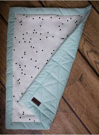 Kinder Hop baby blanket- Triangles Aquamarine