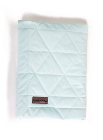 Kinder Hop baby blanket- Triangles Aquamarine