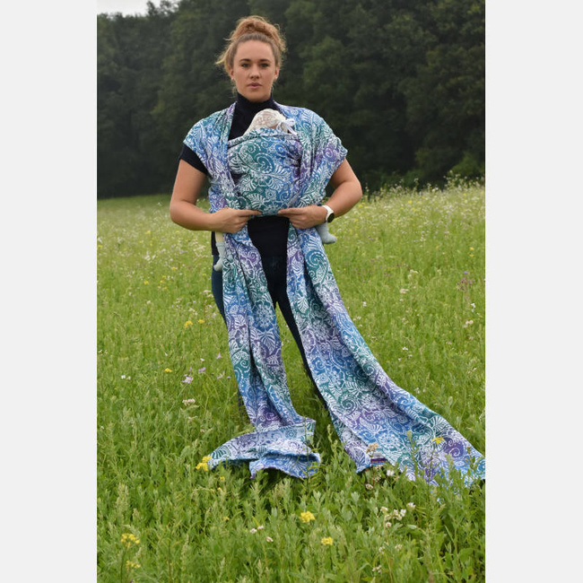 Ring Sling Yaro Slings - Ava Trinity Peacock Rainbow Tencel