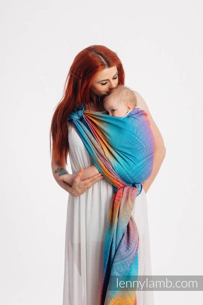 Woven wrap Lenny Lamb Peacock's Tail - Sunset