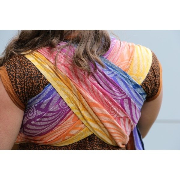 Woven wrap Yaro Dandy Havana Grad Linen Tussah