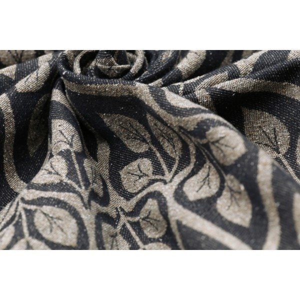 Woven wrap Yaro La Vita Black Beige Wool Bourette