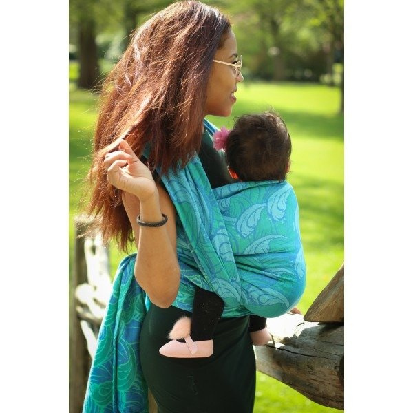 Woven wrap Yaro Ocean Ultra Aqua Blue Seacell 