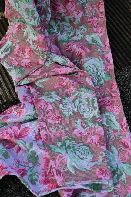 Yaro Slings Scarf - La Peonia Trinity Fuchsia Green Tencel
