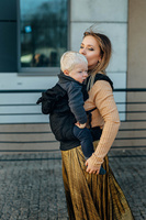Baby carrier LennyLamb LennyGo  - Peacock's Tail Pitch Black