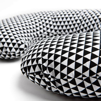 Breastfeeding pillow Zaffiro - Triangles white and black