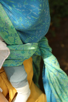 Chusta tkana Yaro Sling - Terra Duo Blue Grass Linen Tencel