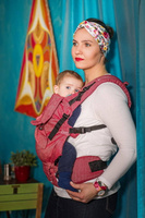 EverySlings Baby carrier:  MiMi 2.0. - Spike Cherry (60% cotton, 40% linen)