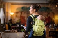 EverySlings Baby carrier:  MiMi 2.0. - Spike Lime (60% cotton, 40% linen)