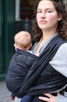 Woven Wrap Yaro Slings - Ava Duo Black Wool Silk Glam