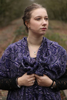 Yaro Scarf - Roses Duo Violet Lilac Tencel Seacell