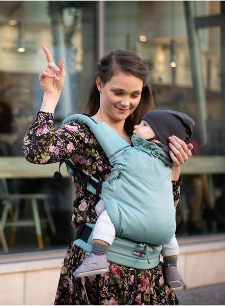 Nosidełko Kinder Hop Multi Soft: Little Herringbone Turquoise