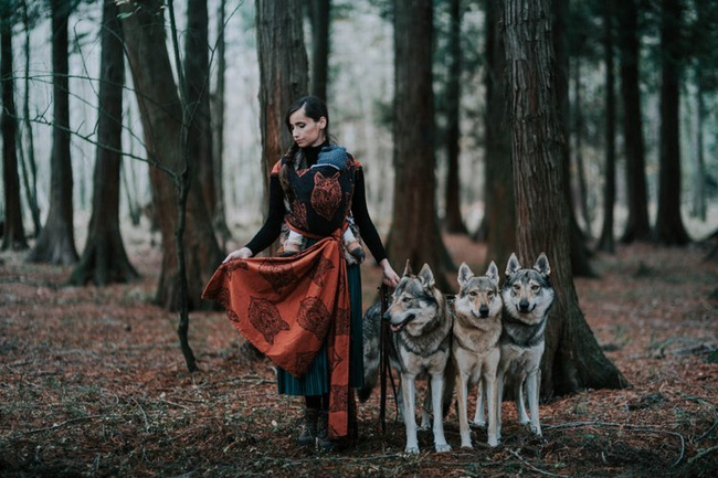 Chusta tkana Sensimo Slings - Wolves Ginger