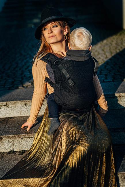 Nosidełko LennyLamb LennyUpGrade - Pawi Ogon - Pitch Black