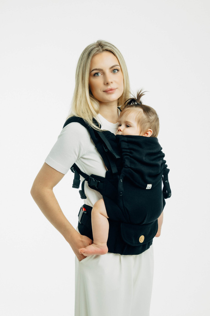 LennyLamb Baby carrier: LennyUpGrade: Little Herringbone Black Heban