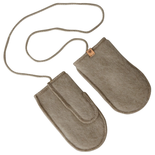 Zaffiro - Children's Mittens - Brown Premium Wool 1-3 l