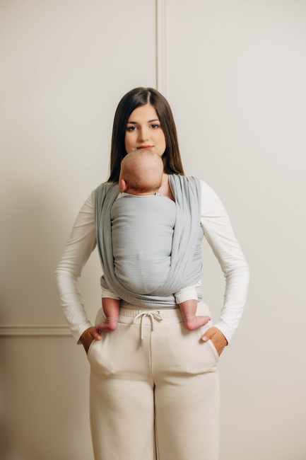 Basic Line Baby Sling Lenny Lamb - Little Herringbone Grey