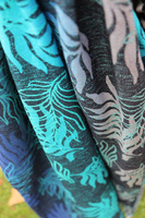 Woven Wrap Yaro Slings - Oasis Duo Aqua Grad Emerald Navy Wool