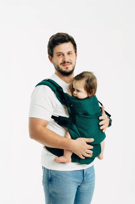 LennyLamb Baby carrier: LennyUpGrade: Little Herringbone Emerald