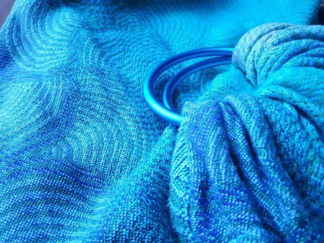 Chusta kółkowa/Ring Sling Yaro Slings Gravity Duo Aqua Grad Blue Green Seacell Wrap (używana)